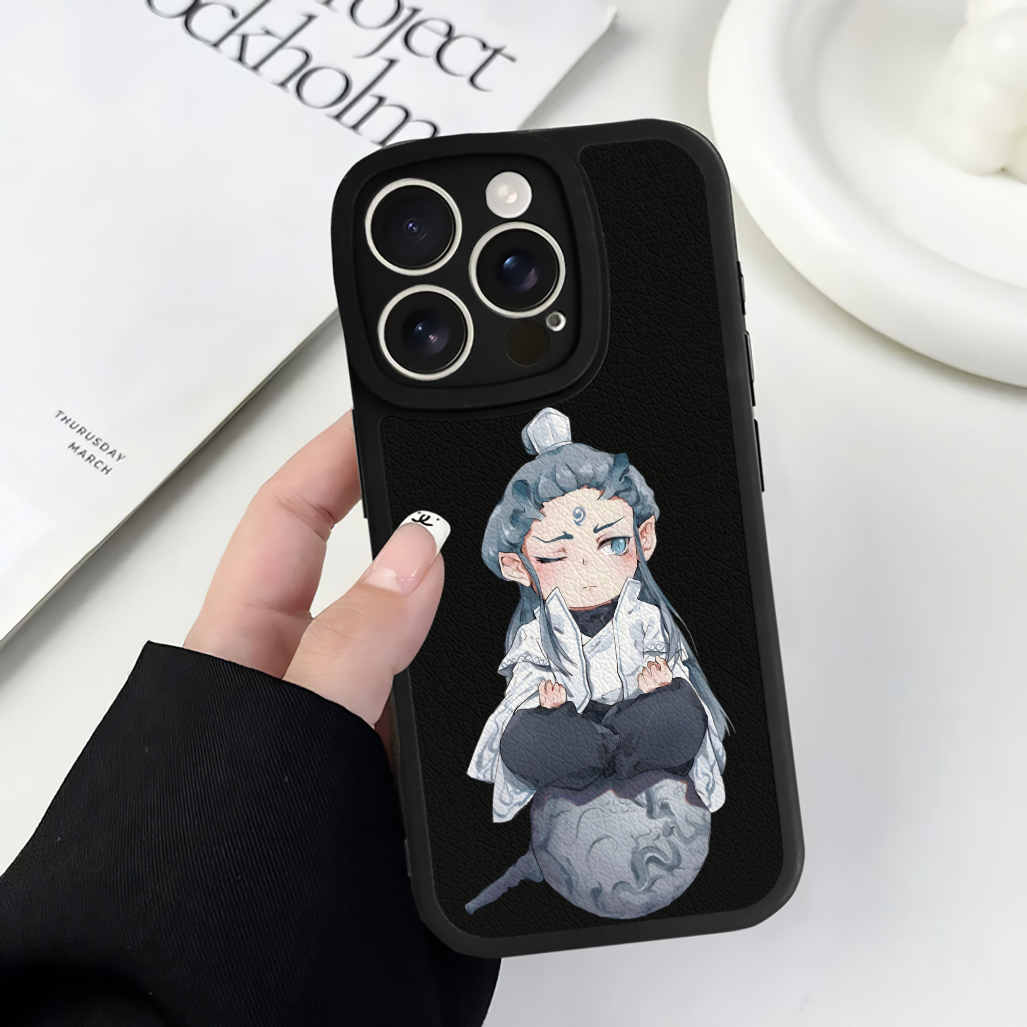 （画像用） Ne Zha 2 ナタ 魔童の大暴れ 【iPhone 16シリーズ対応】シリコンスマホケース（レザー調） 材質：シリコン
